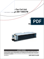 HFCF - IOM (inglés) fan coil unit TRANE installation maintanence operations