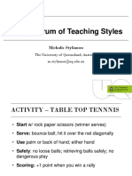 The Spectrum of Teaching Styles: Michalis Stylianou