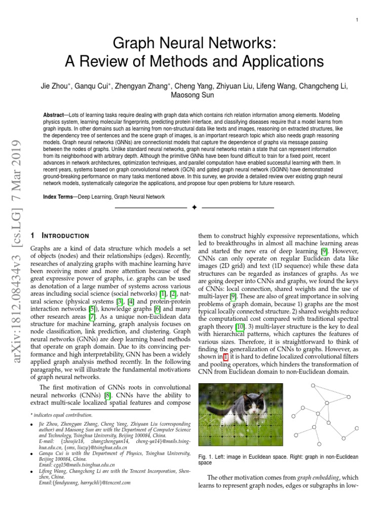 Graph Neural Networks: A Review of Methods and Applications | PDF ...