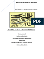 Industrial de Metais e Laminados: Catálogo e Política de Qualidade