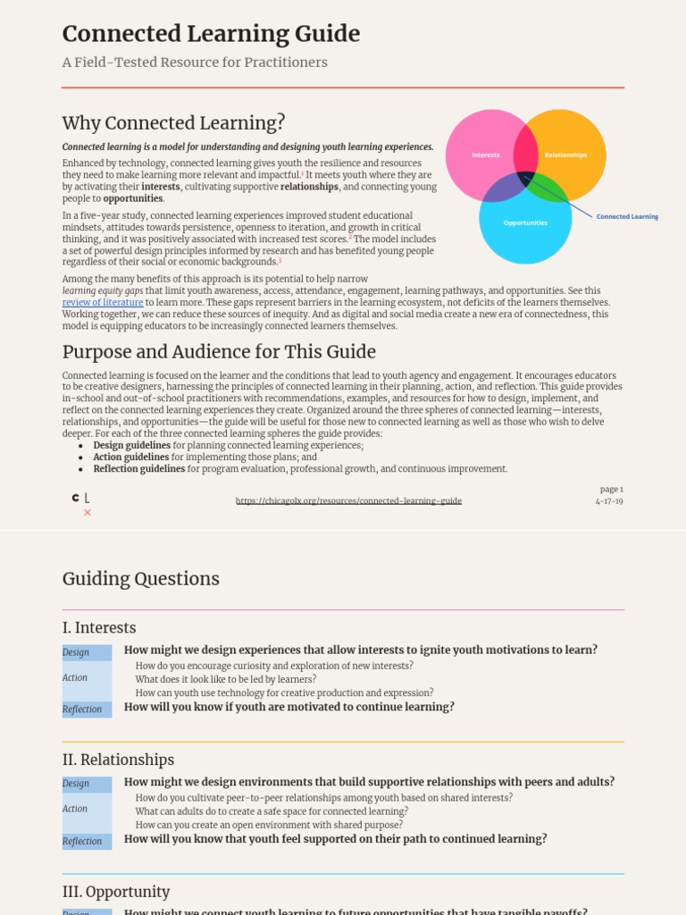 Connected Learning Guide for Educators | PDF | Mentorship | Learning