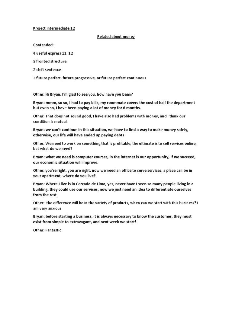 Project Intermediate 12 | PDF | Business | Law