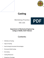 Casting: Workshop Practice ME-105