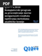 Download Merna nesigurnost - procenjivanje rezultata ispitivanja metodama analitike hemije - program Q10 by Q10PlusPlus SN40805120 doc pdf
