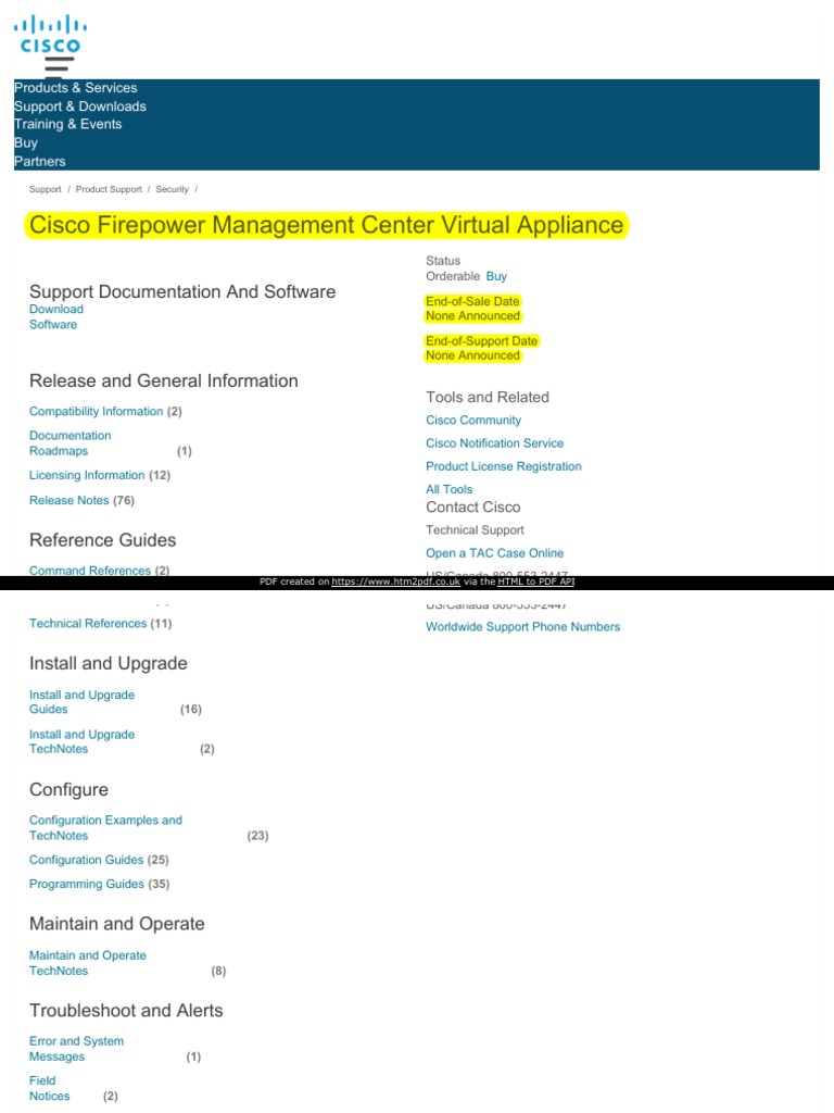 Cisco Firepower Management Center EOL Guide | PDF | Cisco Systems ...