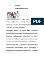 Fundamentos de Administraciòn en Salud