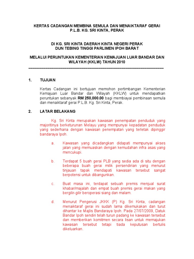 Format Penyediaan Kertas Cadangan Projek - Pn. Ashida