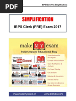 Simplification: IBPS Clerk (PRE) Exam 2017