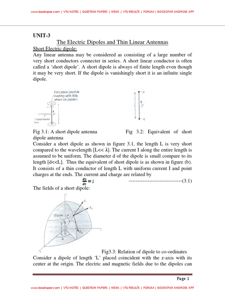 Electromagnetic Field Analysis of Short Dipole Antennas | PDF | Antenna ...