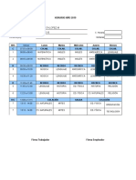 Horario 4° Básico B