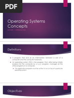 Operating Systems Concepts: Lecture 1 - Introduction