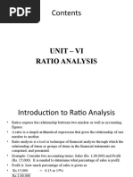 Unit - Vi Ratio Analysis