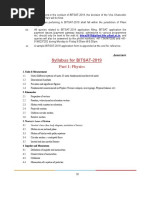 Syllabus For BITSAT-2019 Part I: Physics: Annexure