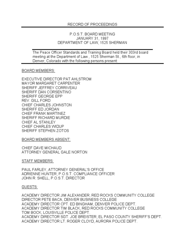 Colorado Decertification Documentation PDF Sheriffs In The United States Law Enforcement