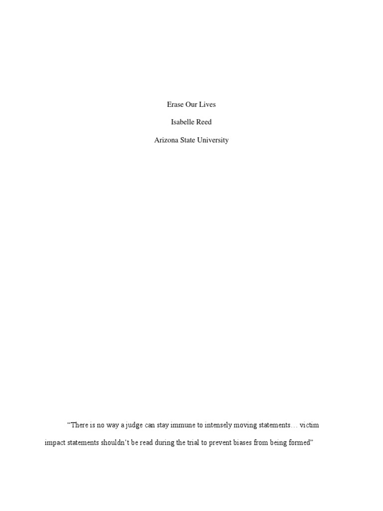 The Importance of Victim Impact Statements | PDF | Judiciary (System Of ...