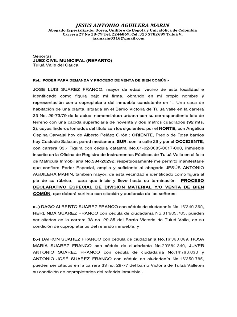 Poder Venta de Bien Común | PDF | Justicia | Crimen y violencia