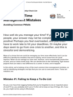 10 Common Time Management Mistakes - From Mind Tools