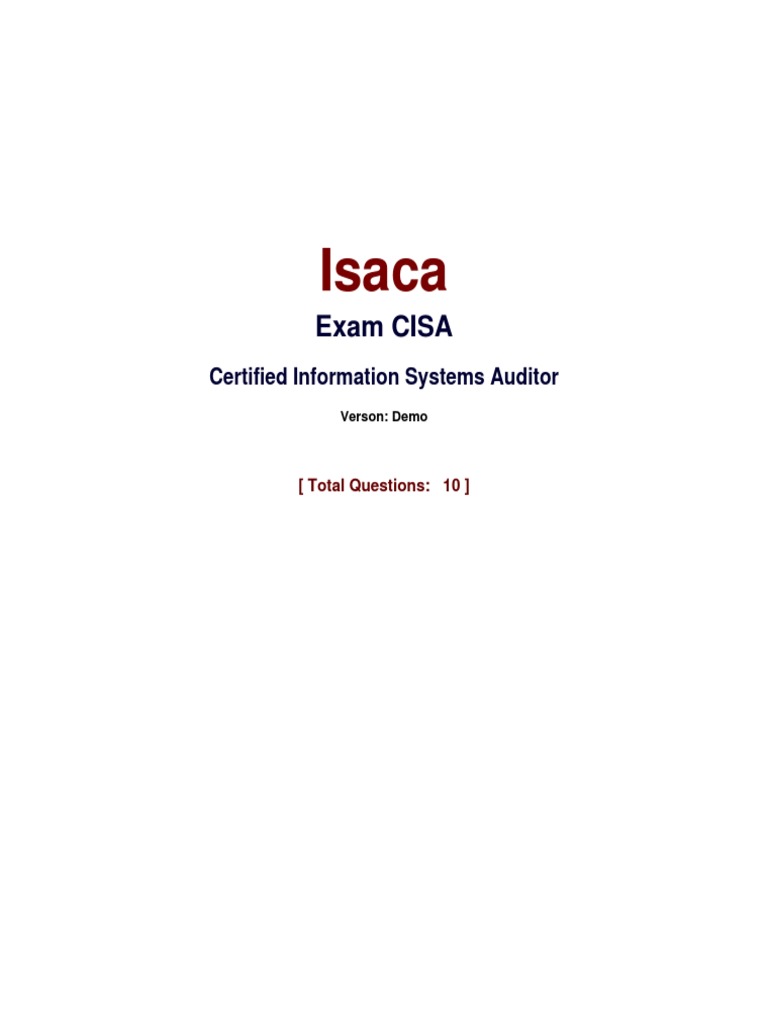 CISA Exam Practice Questions Overview | PDF | Firewall (Computing