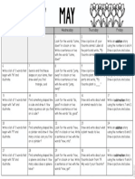 May Homework Calendar