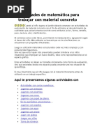 Actividades de Matemática para Trabajar Con Material Concreto | PDF ...