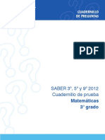 Prueba Saber Matematica 3 - 2012