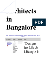 Architects in Bangalore