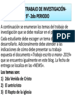 TEMAS DE INFORME DE INVESTIGACIÓN- 9°- 2do PERIODO 2019