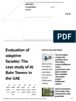 Evaluation of Adaptive Facades - The Case Study of Al Bahr Towers in The UAE