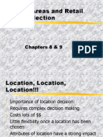 Trade Areas and Retail Site Selection: Chapters 8 & 9