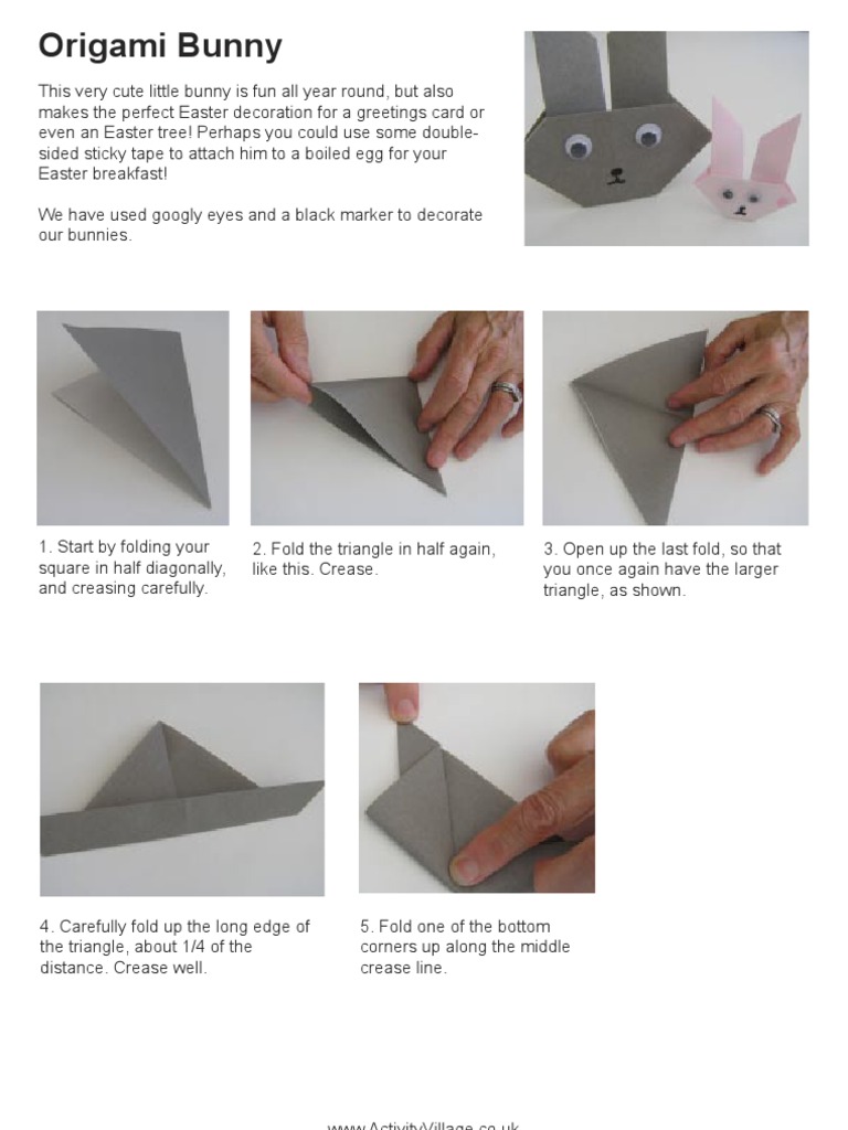 Cute Origami Bunny Instructions | PDF