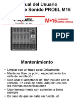 Manual Consola Proel M16