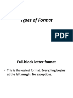 Formats for Business Letters