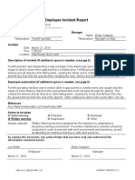 Writing - Employee Incident Report Form