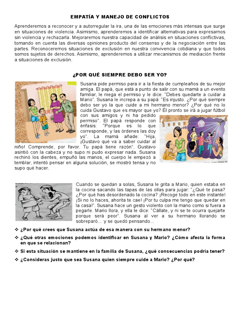 Empatía y Resolución de Conflictos Emocionales | PDF | Ira | Las emociones