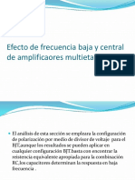 Efecto de Frecuencia Baja y Central de Amplificaores Multietapa