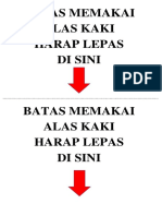 Batas Memakai Alas Kaki