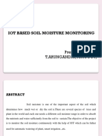 Iot Based Soil Moisture Monitoring: Presented By, T.Arungandhi (18mcoo1)