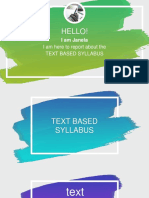 Text Based Syllabus Report
