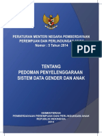 Pedoman Penyelenggaraan Sistem Data Gender Dan Anak