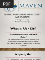 Traffic Management and Accident Investigation: - Alrey Quidet Ebajay - Registered Criminologist