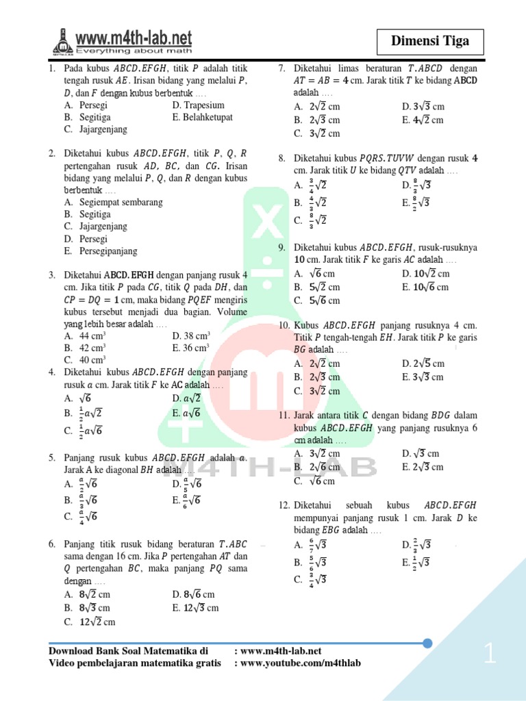Dimensi Tiga Www M4th Lab Net