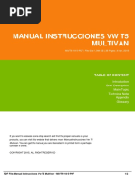 Manual Instrucciones VW T5 Multivan