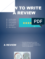 How To Write A Review