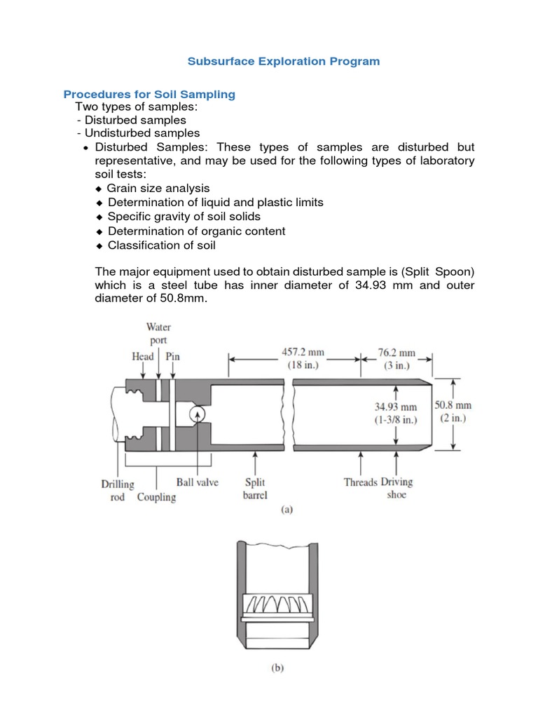 Soil Sampling and Subsurface Testing Guide | PDF | Waves | Nature