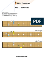 Module 1 - Arpeggios: C MAJOR 7 - (1 3 5 7) 1st Finger