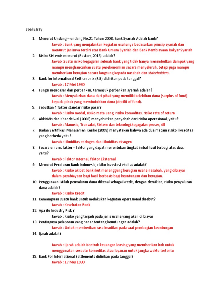 Soal Essay