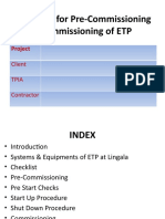 Pre-Commissioning & Commissioning For ETP