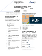 Examen Tercer Periodo Matematicas 8vo