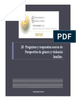 20 Preguntas y Respuestas Acerca de I D É Il I Perspectiva de Género y Violencia Familiar