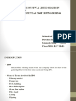 The Performance of Newly Listed Shares in Indian Market On Listing Date and One Year Post Listing During Last 5 Years